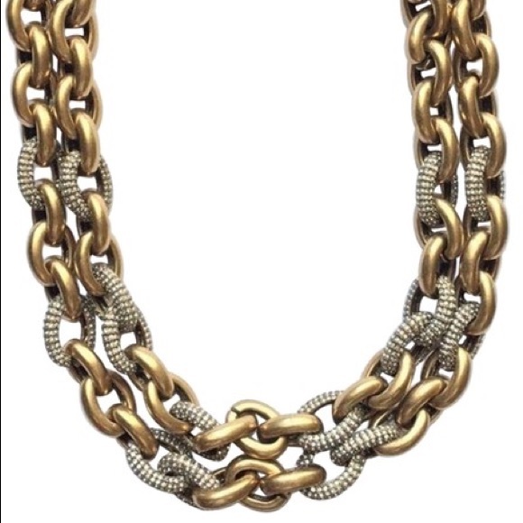 J Crew Pave Link Necklace - Picture 9 of 10